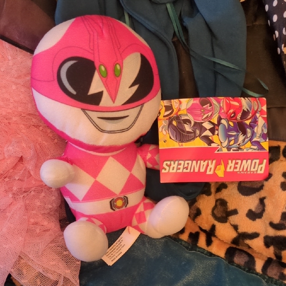 Power Ranger Pink and White Plush Buddy